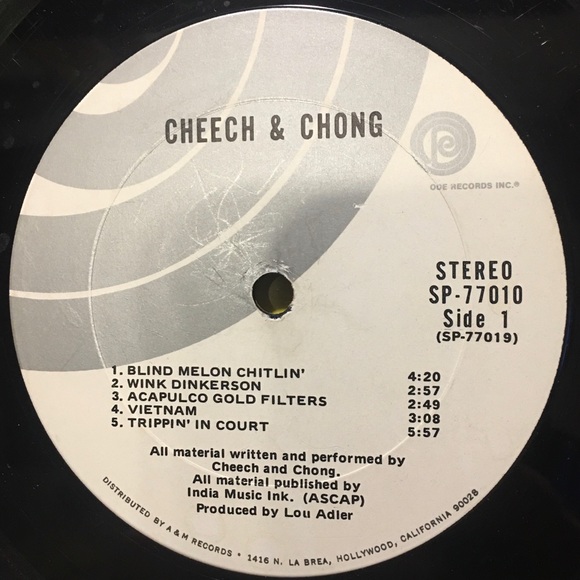 Vintage Cheech and Chong Self-Titled 1971 Original Pressing Vinyl LP Album - Picture 3 of 6